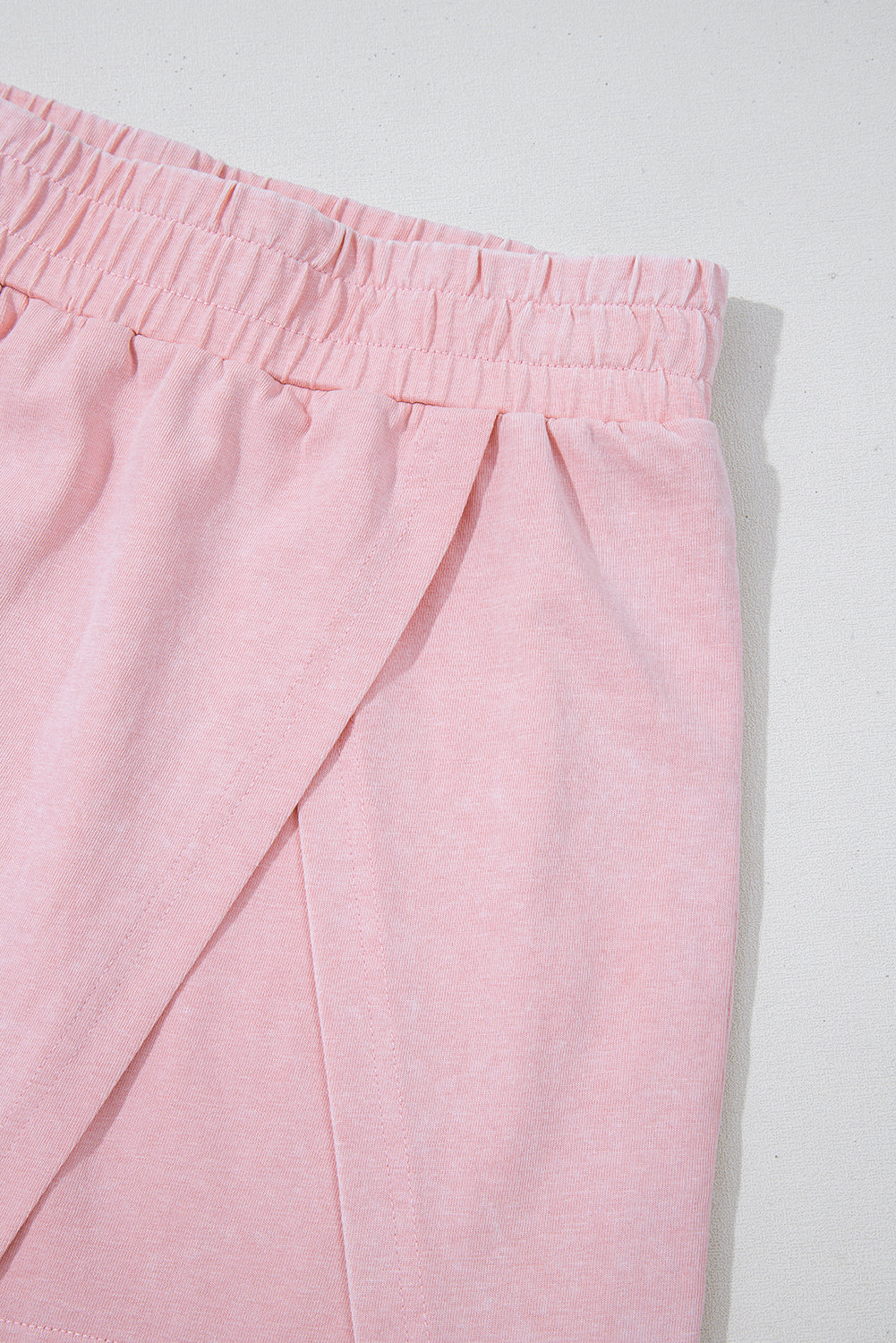 Light Pink Mineral Wash Sleeveless Top and Split Skort Set