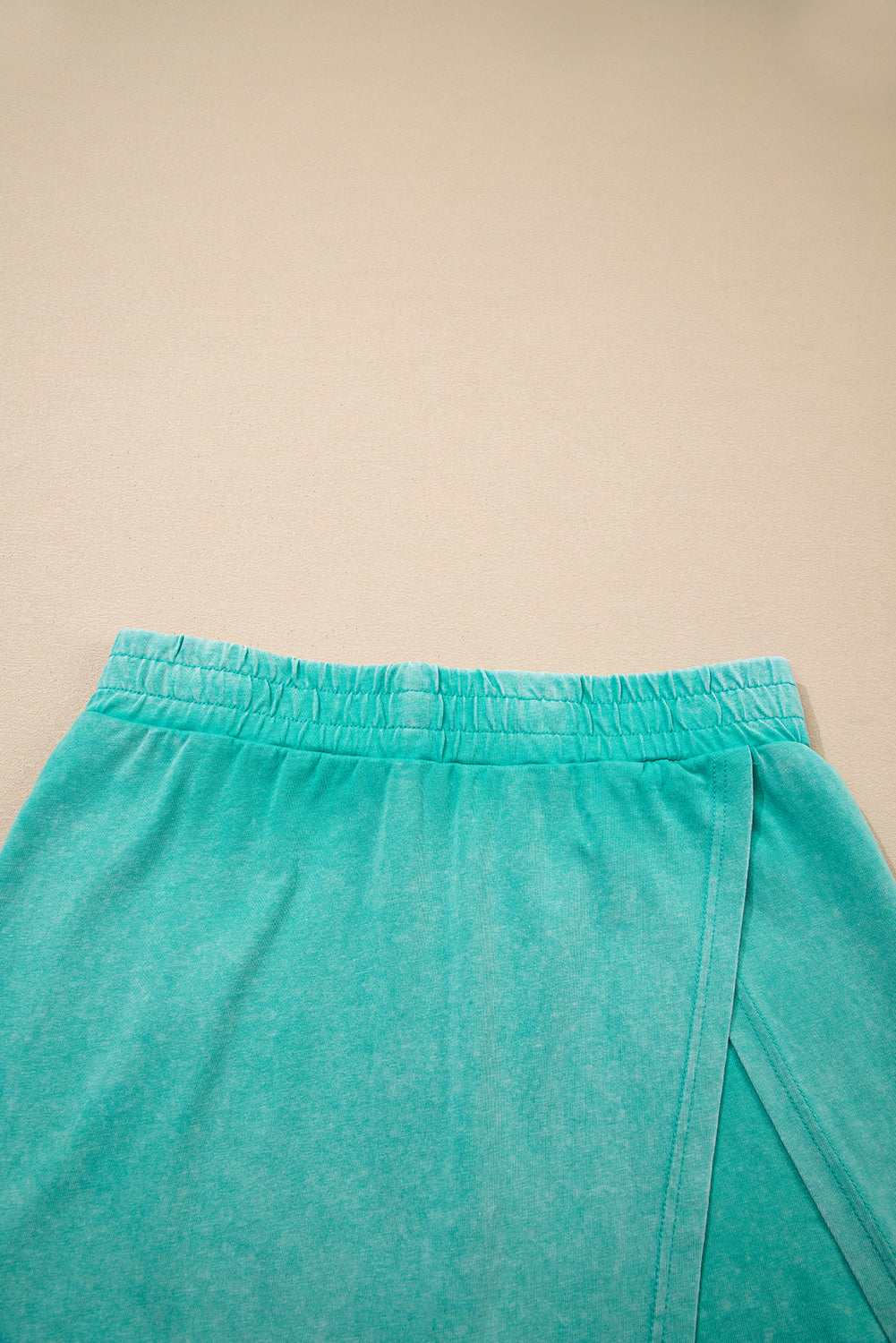 Light Pink Mineral Wash Sleeveless Top and Split Skort Set