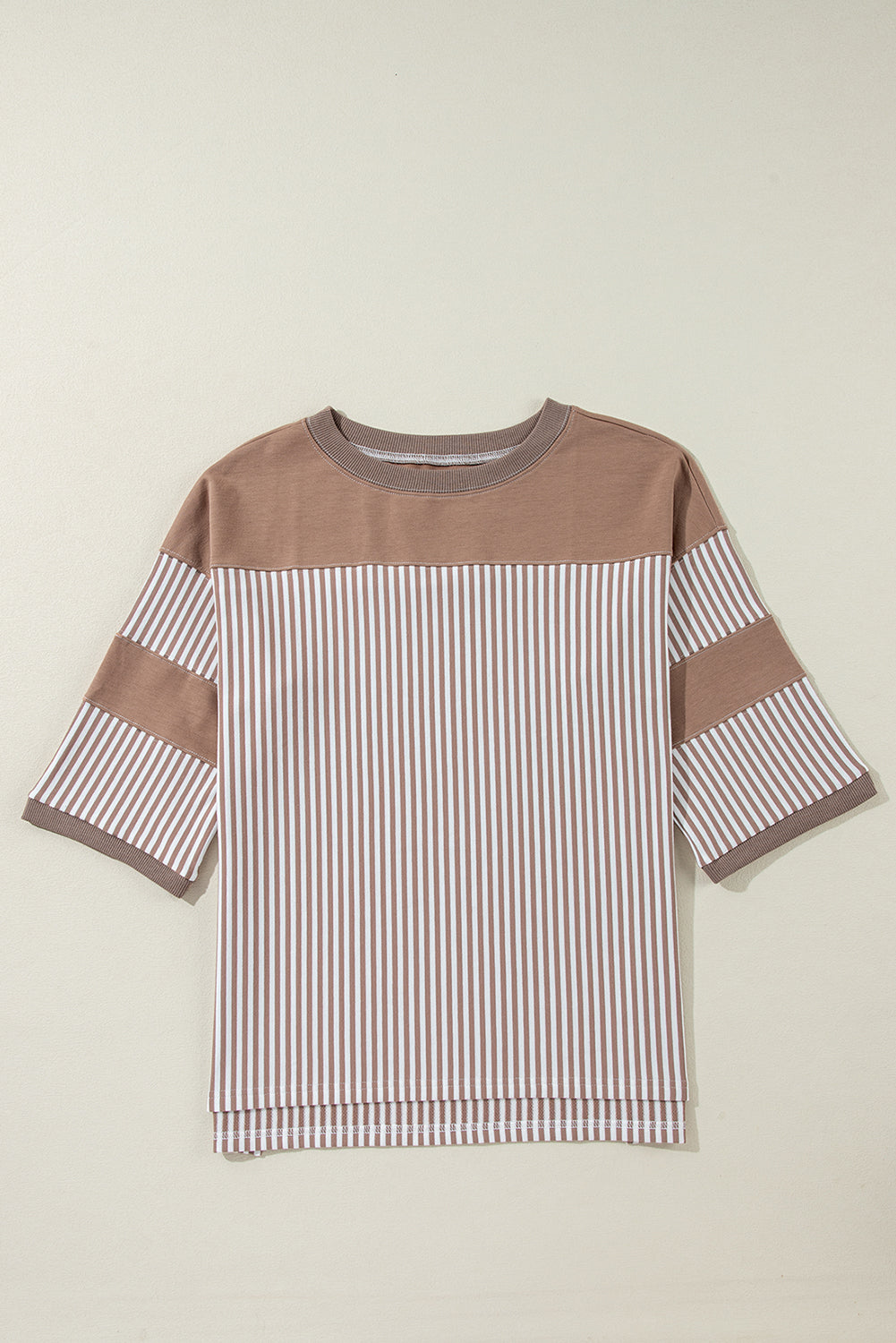 Phalaenopsis Striped Patchwork Oversized Tee