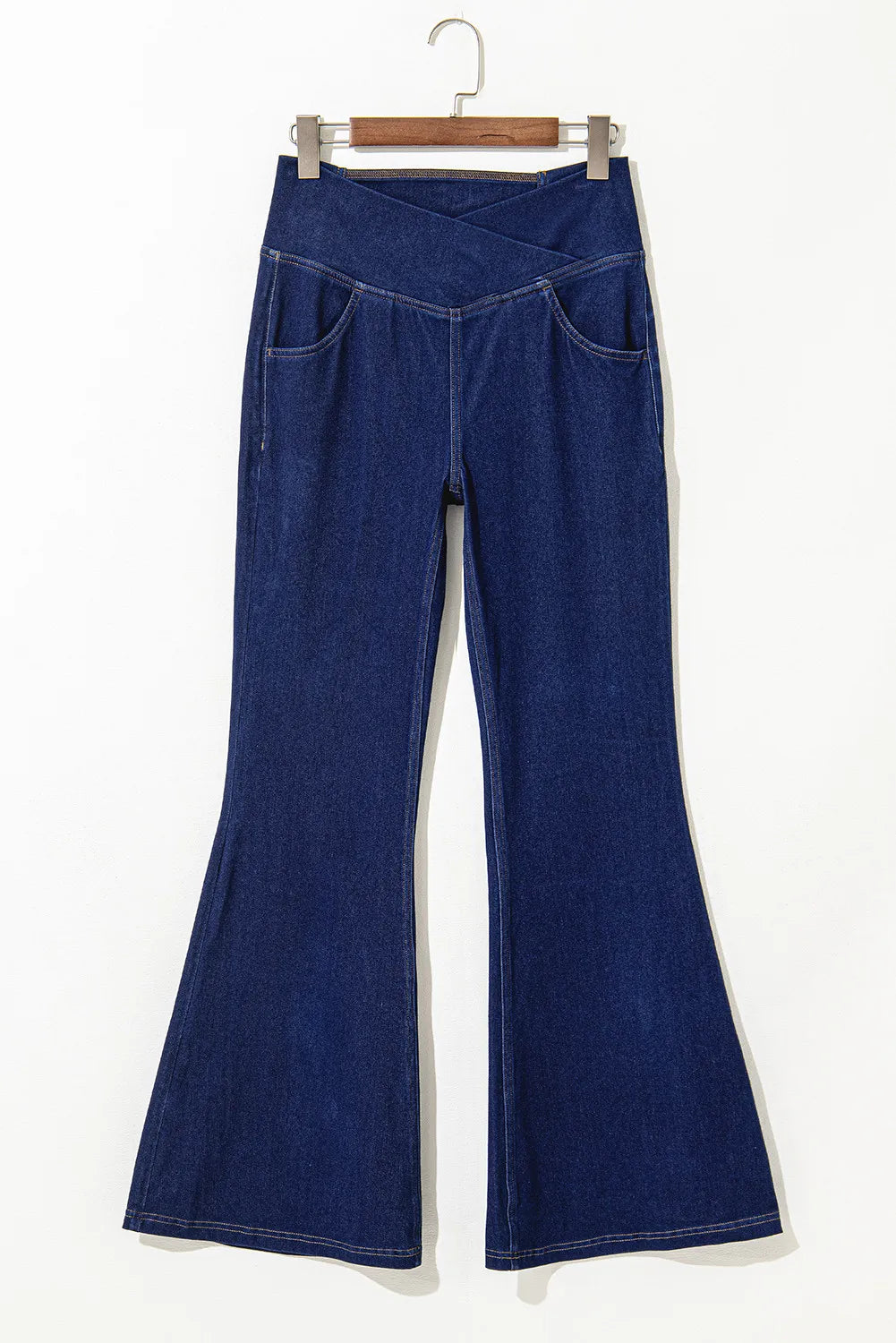 Asymmetric Waist Flare Jean Jeggings