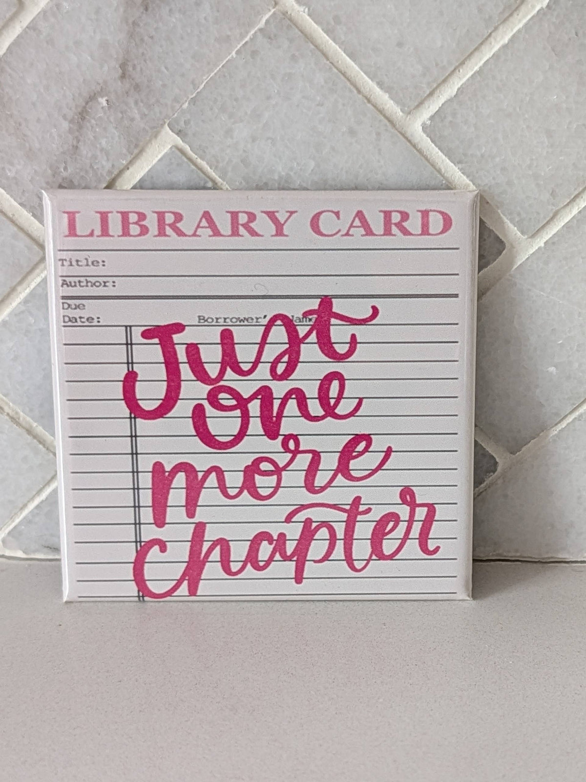 Library Card Book Reader Fridge Locker Magnet