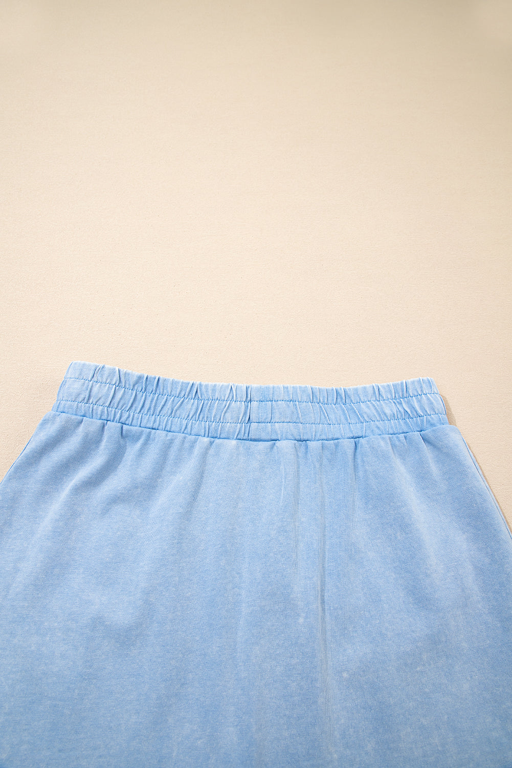 Light Pink Mineral Wash Sleeveless Top and Split Skort Set
