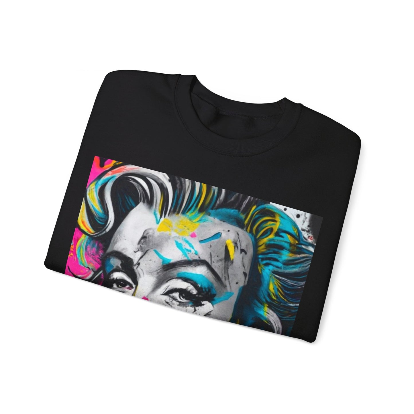 Paint Splatter Marylin Monroe Crewneck Sweatshirt