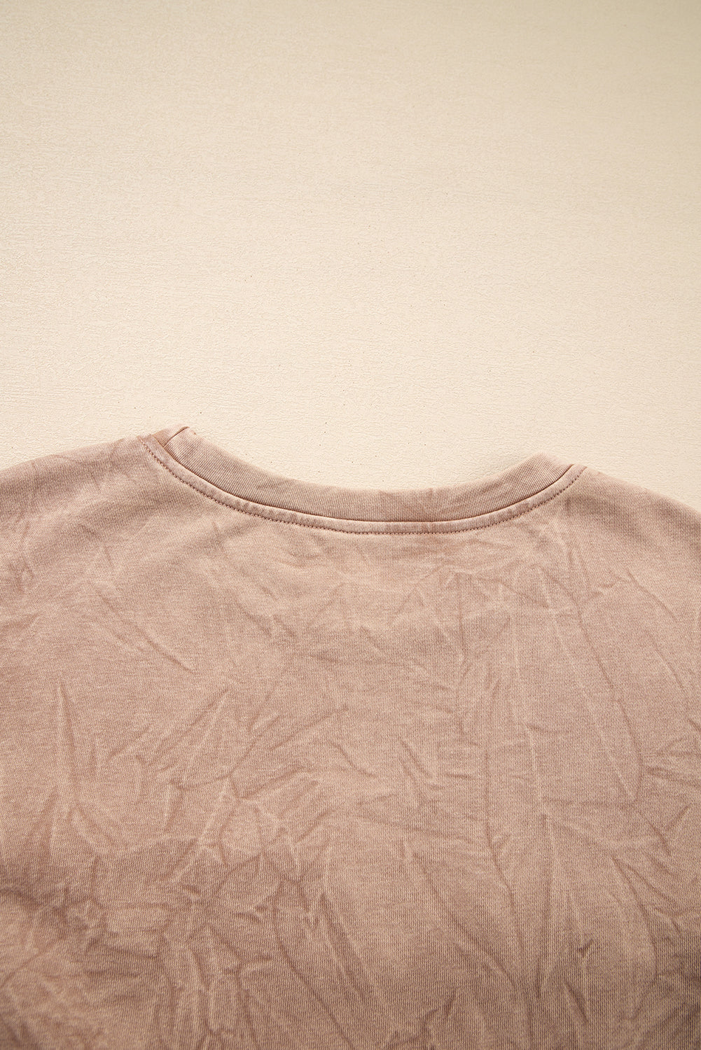 High-rise saved by grace Letter Embroidery Mineral Wash Loose Sweatshirt