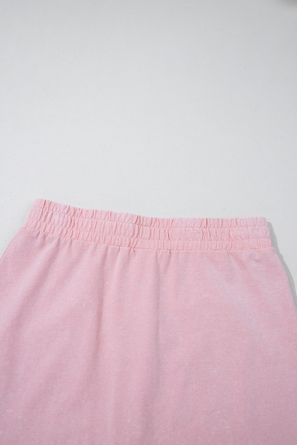 Light Pink Mineral Wash Sleeveless Top and Split Skort Set
