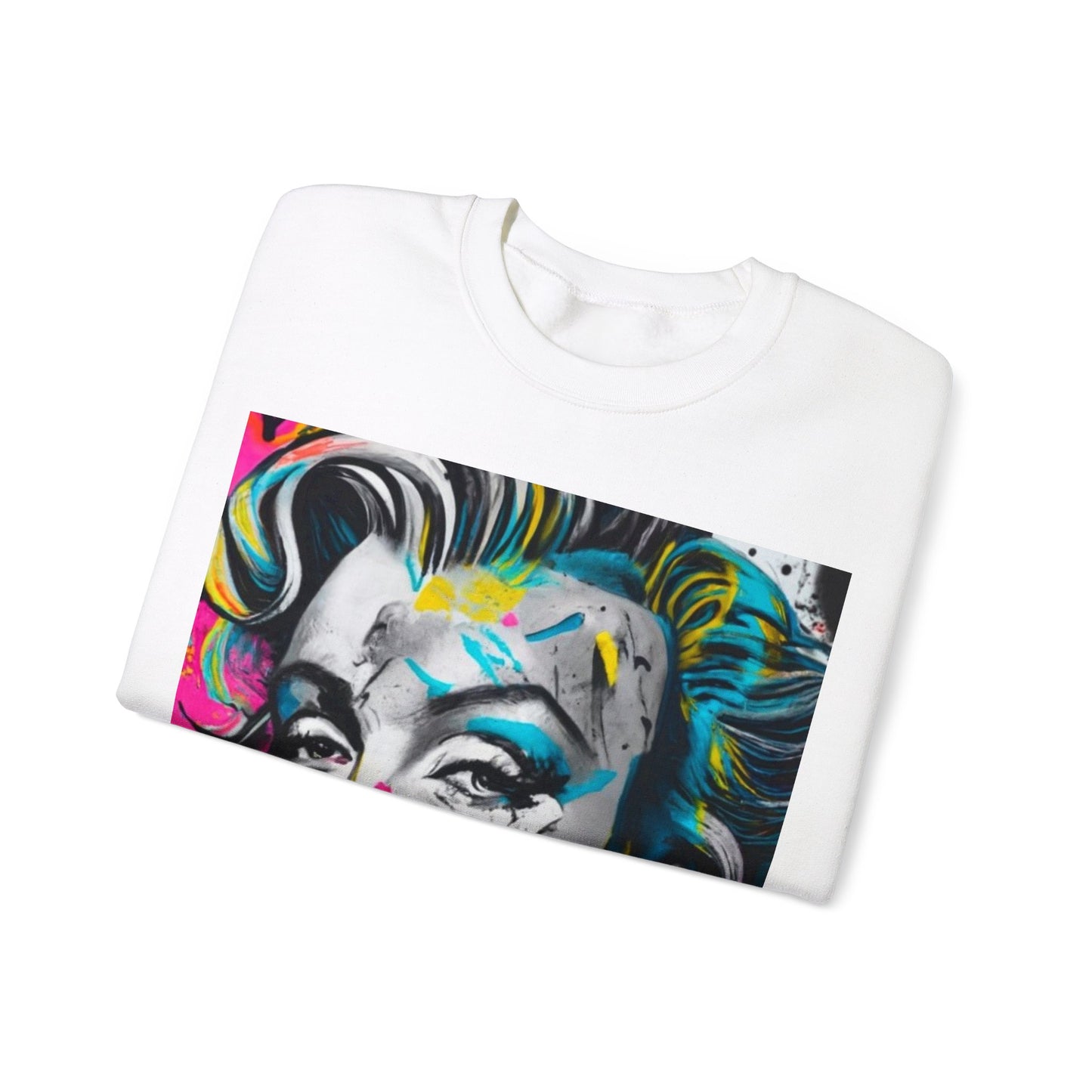 Paint Splatter Marylin Monroe Crewneck Sweatshirt