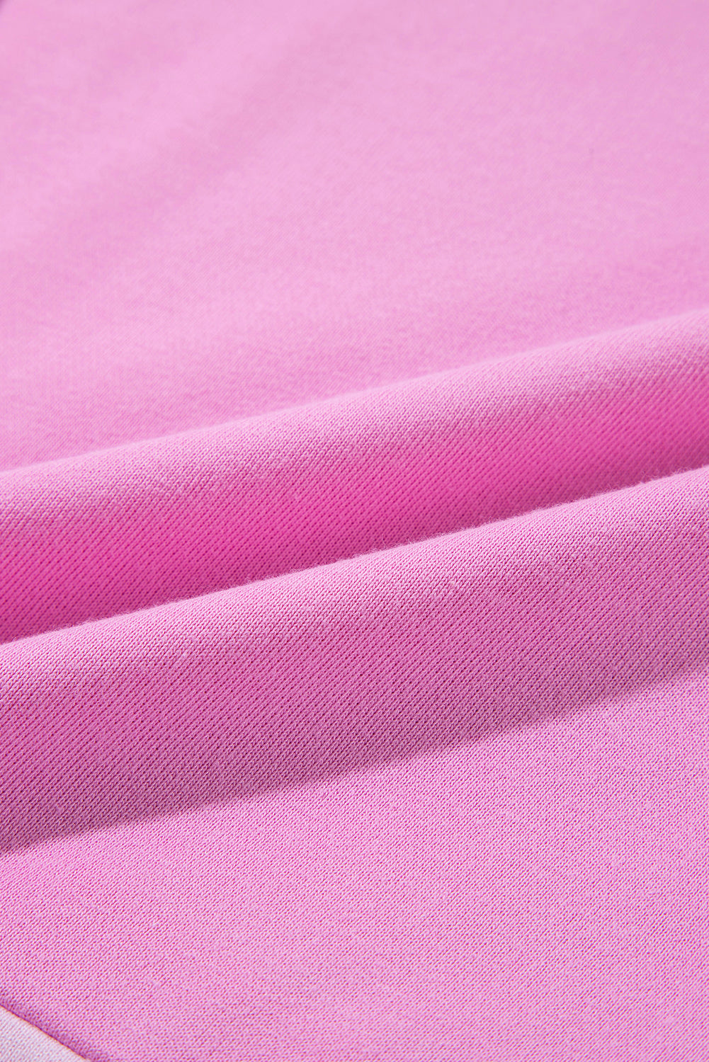 Pink Colorblock High Low Loose Henley Sweatshirt