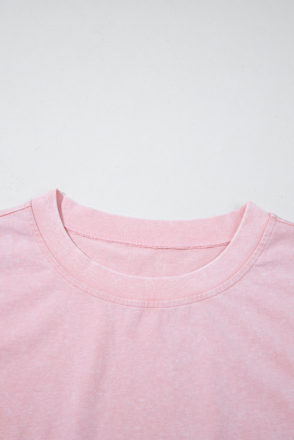 Light Pink Mineral Wash Sleeveless Top and Split Skort Set