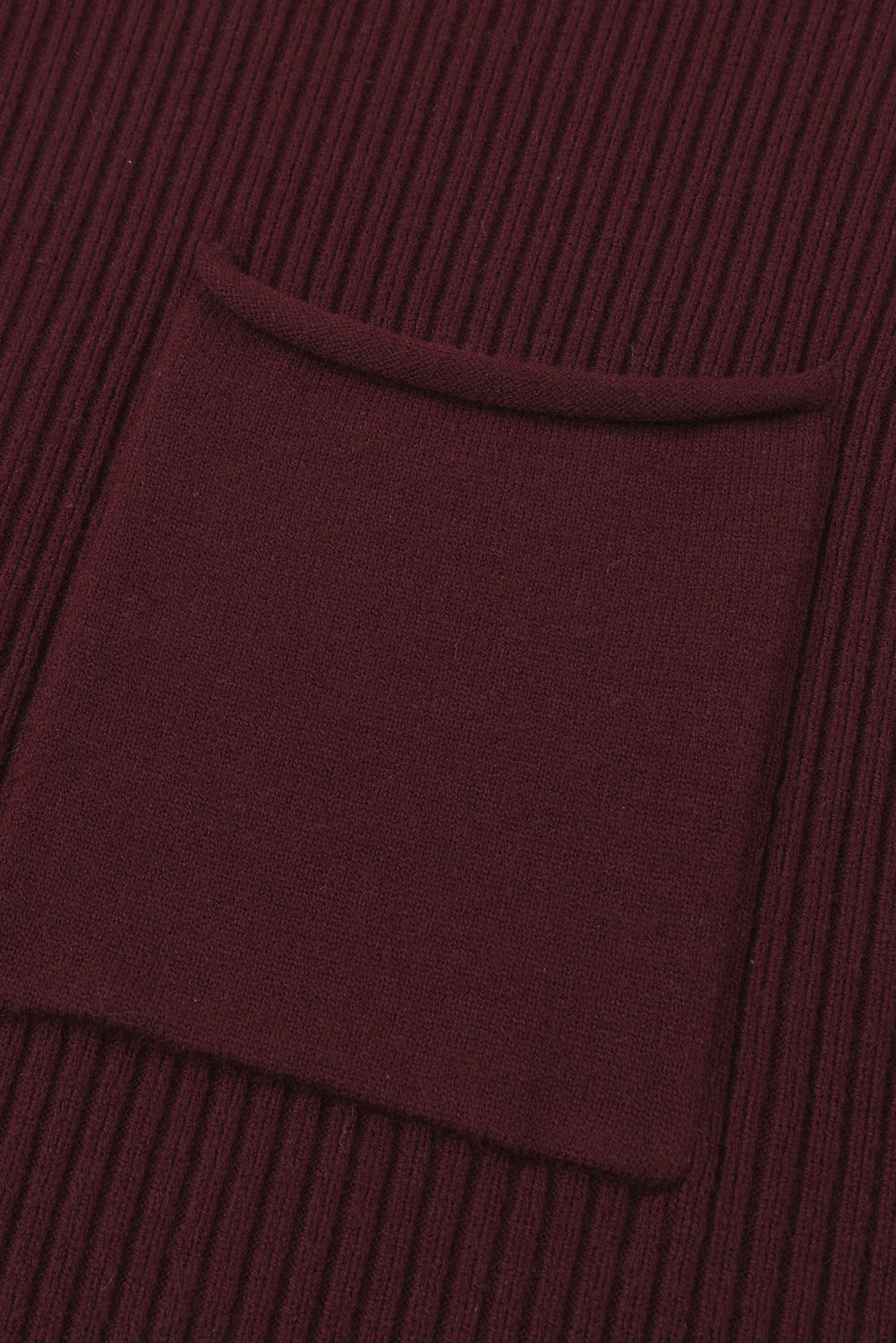 Gold Flame Patch Pocket Ribbed Knit Short Sleeve Sweater