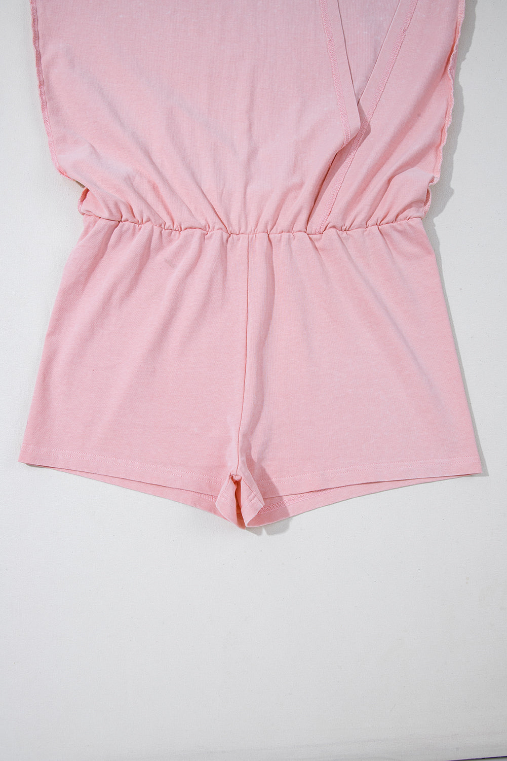 Light Pink Mineral Wash Sleeveless Top and Split Skort Set