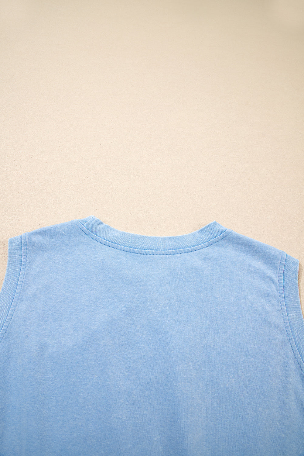 Light Pink Mineral Wash Sleeveless Top and Split Skort Set