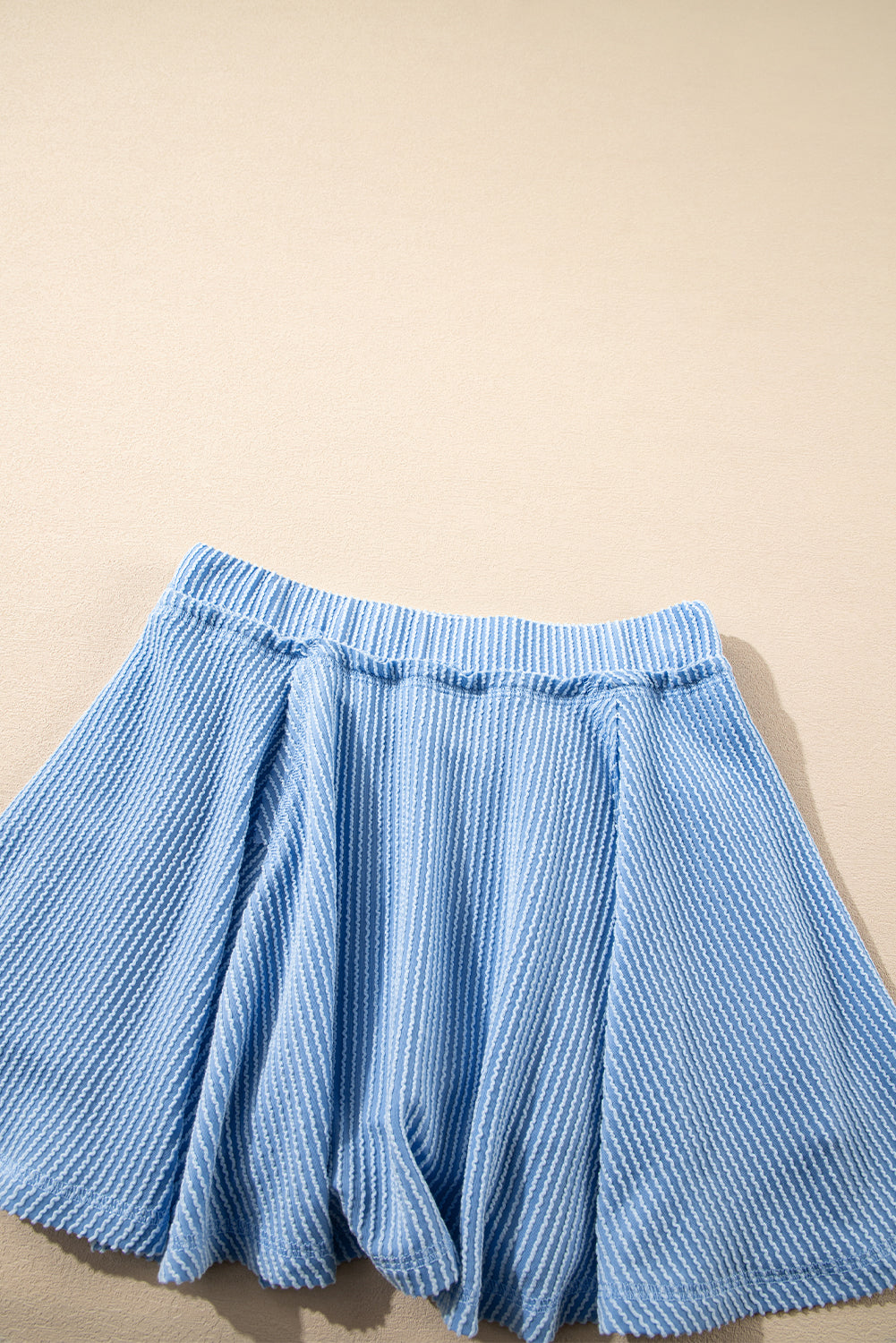 Dark Grey Corded Bishop Sleeve Pullover and Ruffle Mini Skirt Set