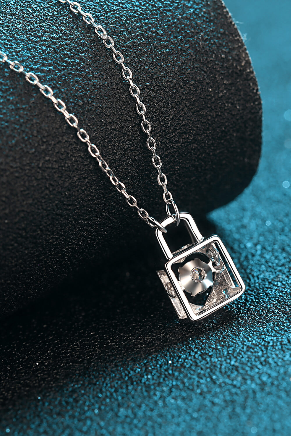 Moissanite Lock Adored Pendant Necklace
