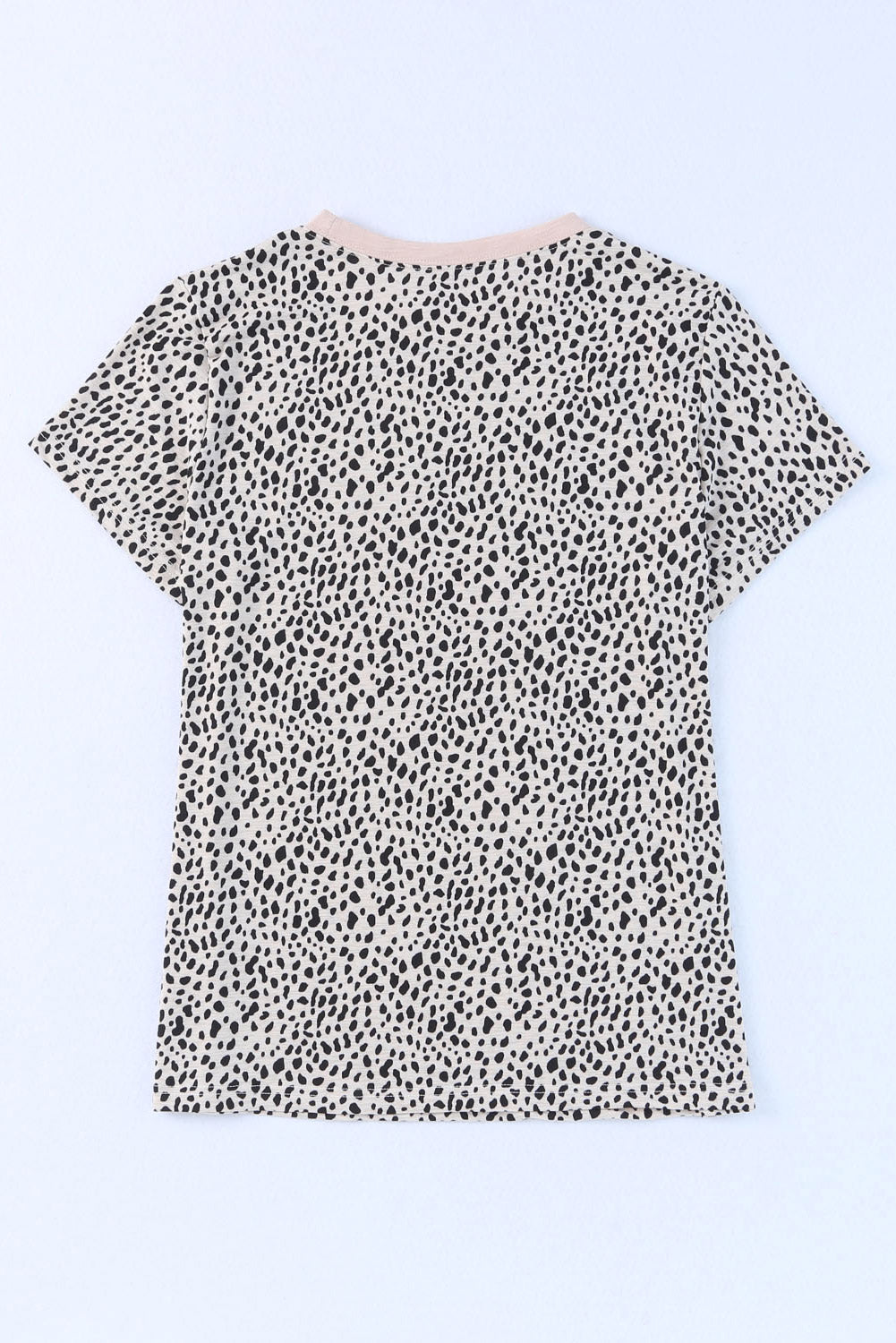 Cheetah Print Casual Crew Neck T Shirt