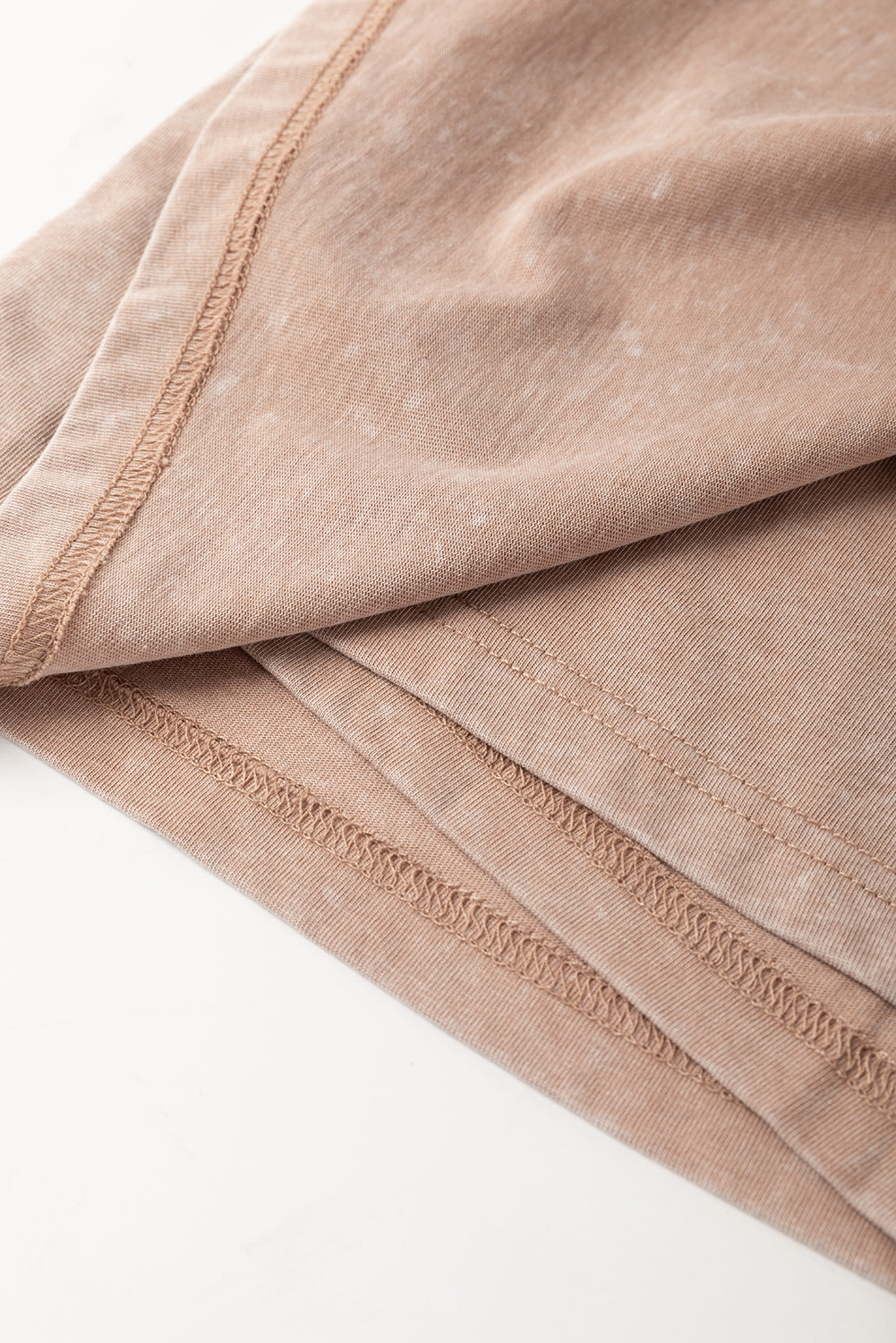 Light Pink Mineral Wash Sleeveless Top and Split Skort Set