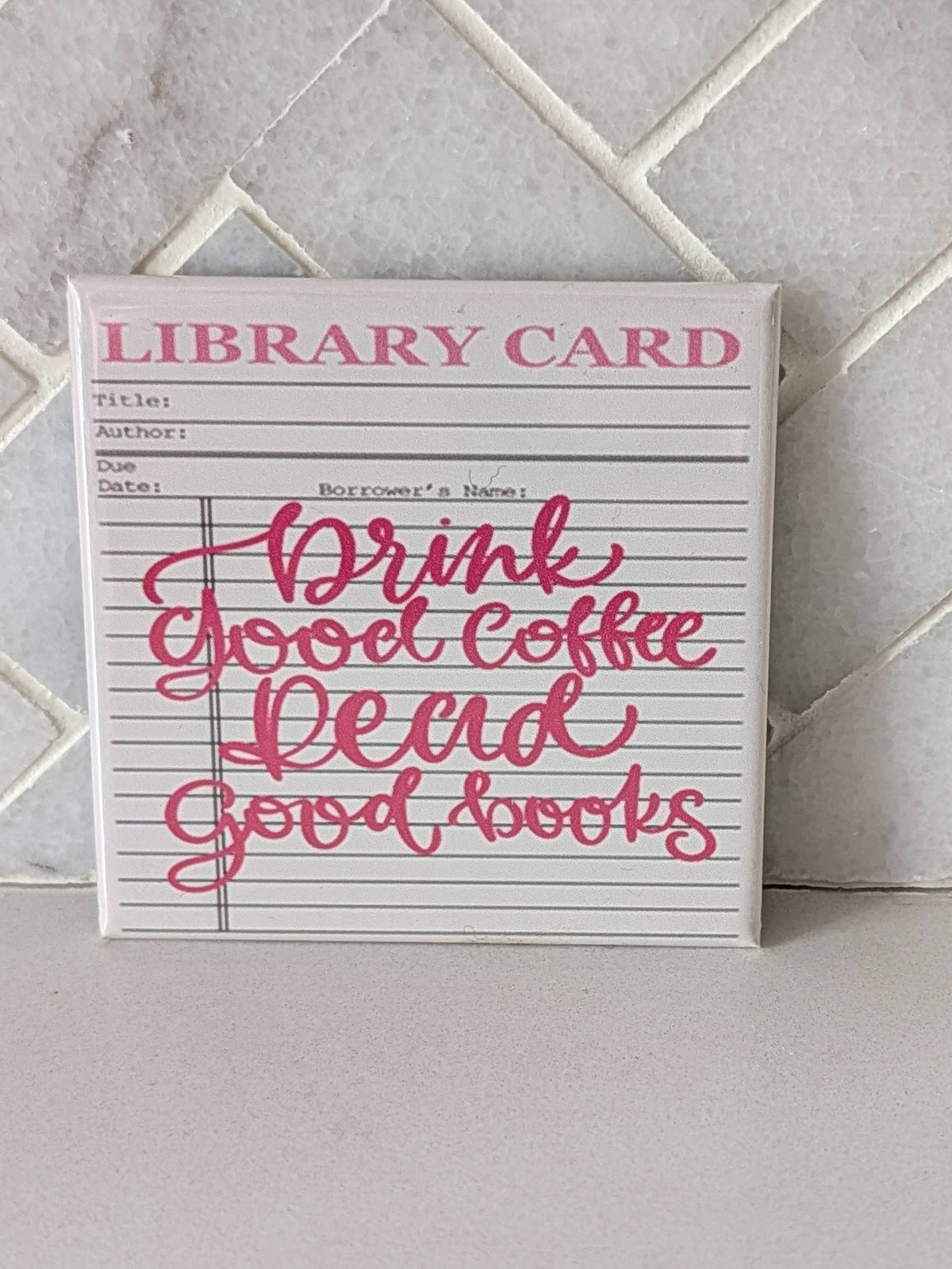 Library Card Book Reader Fridge Locker Magnet