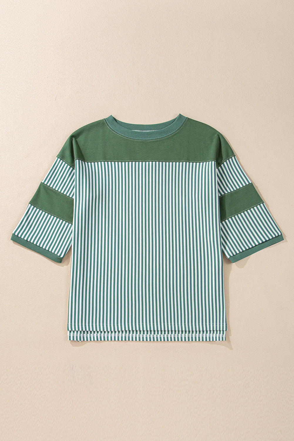 Phalaenopsis Striped Patchwork Oversized Tee