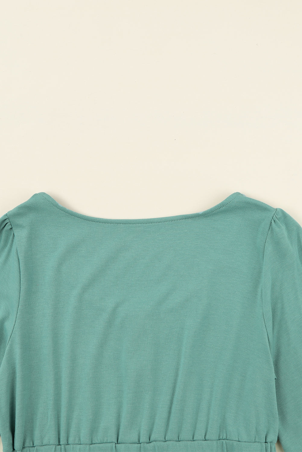 Green Casual Button Up Ruched Waist Short Dress