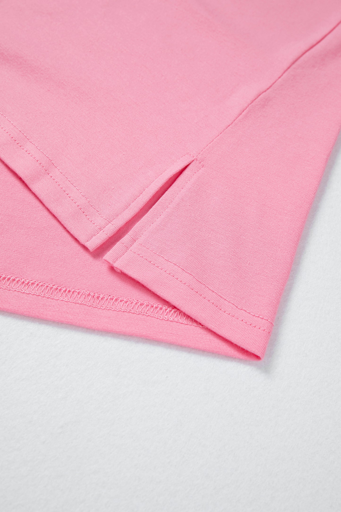 Bonbon Solid Color V Neck Short Puff Sleeve Blouse