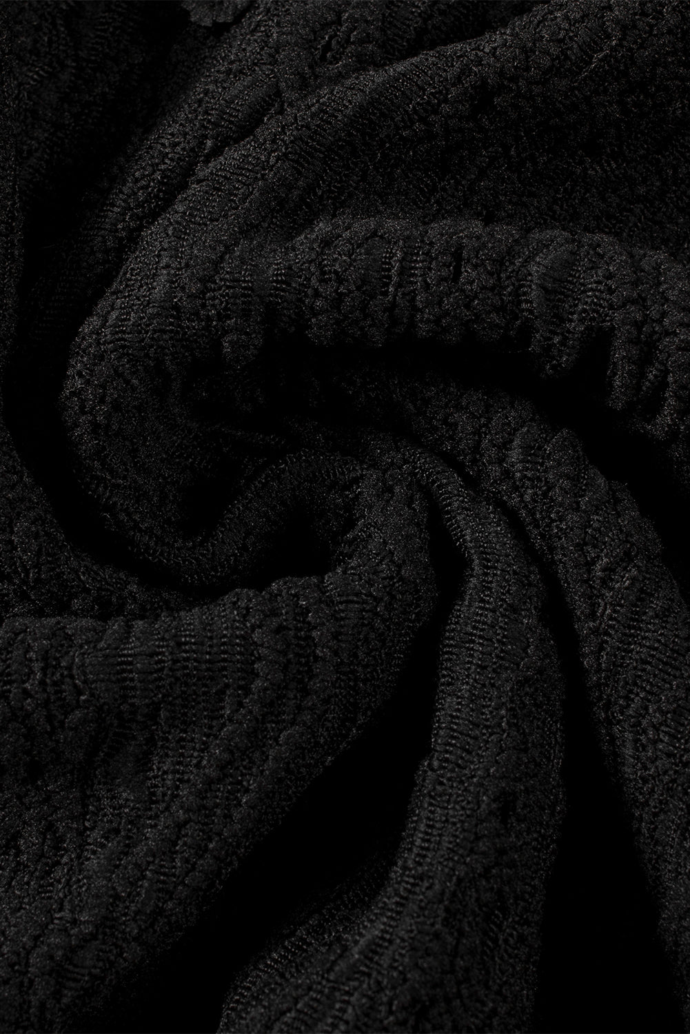 Black Guipure Lace Crochet Keyhole Back Sleeveless Shirt