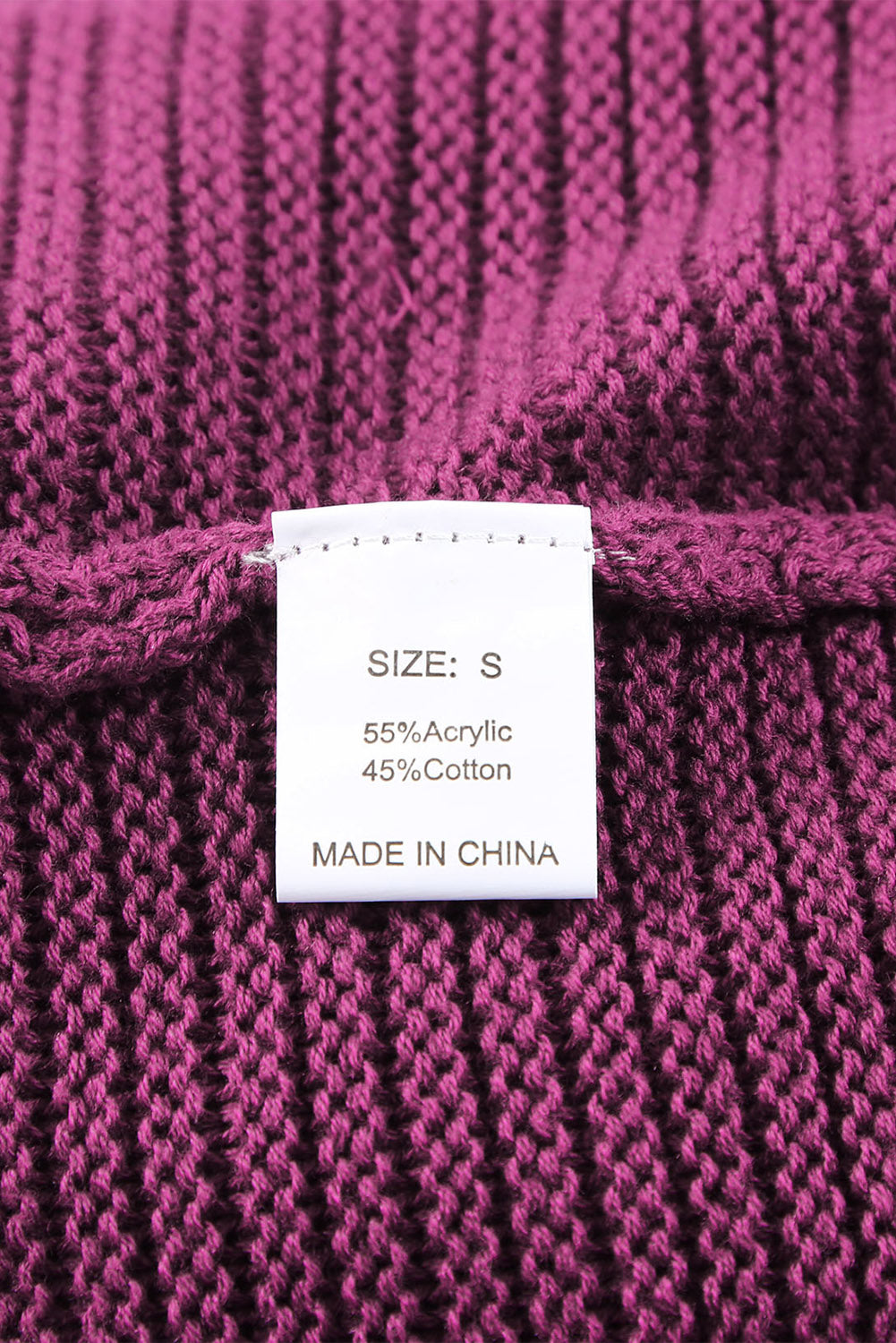 A Purple Split V Neck Pullover Hooded Sweater