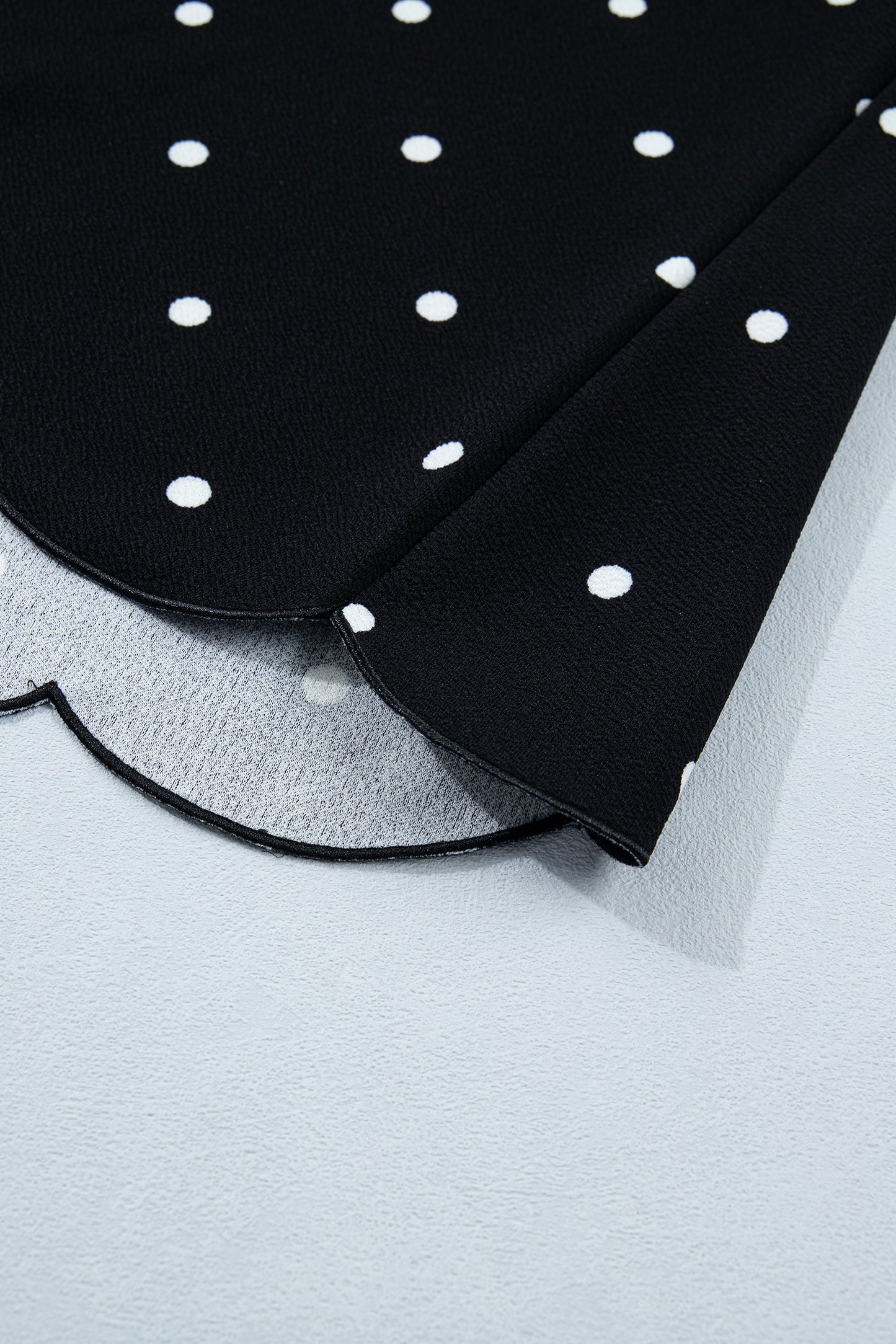 Black Plus Size Dotted Casual T Shirt