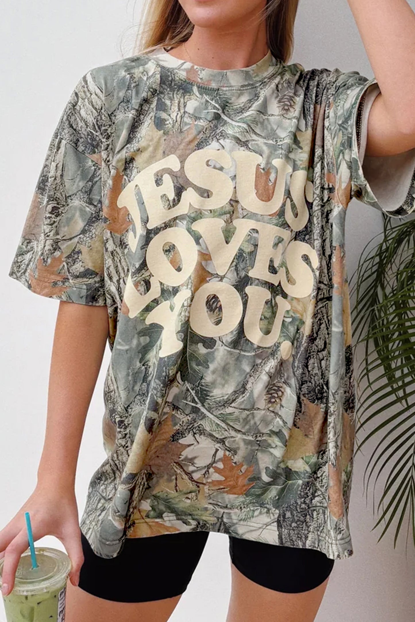 Camo Woodland LOVE LIKE JESUS Casual Tee