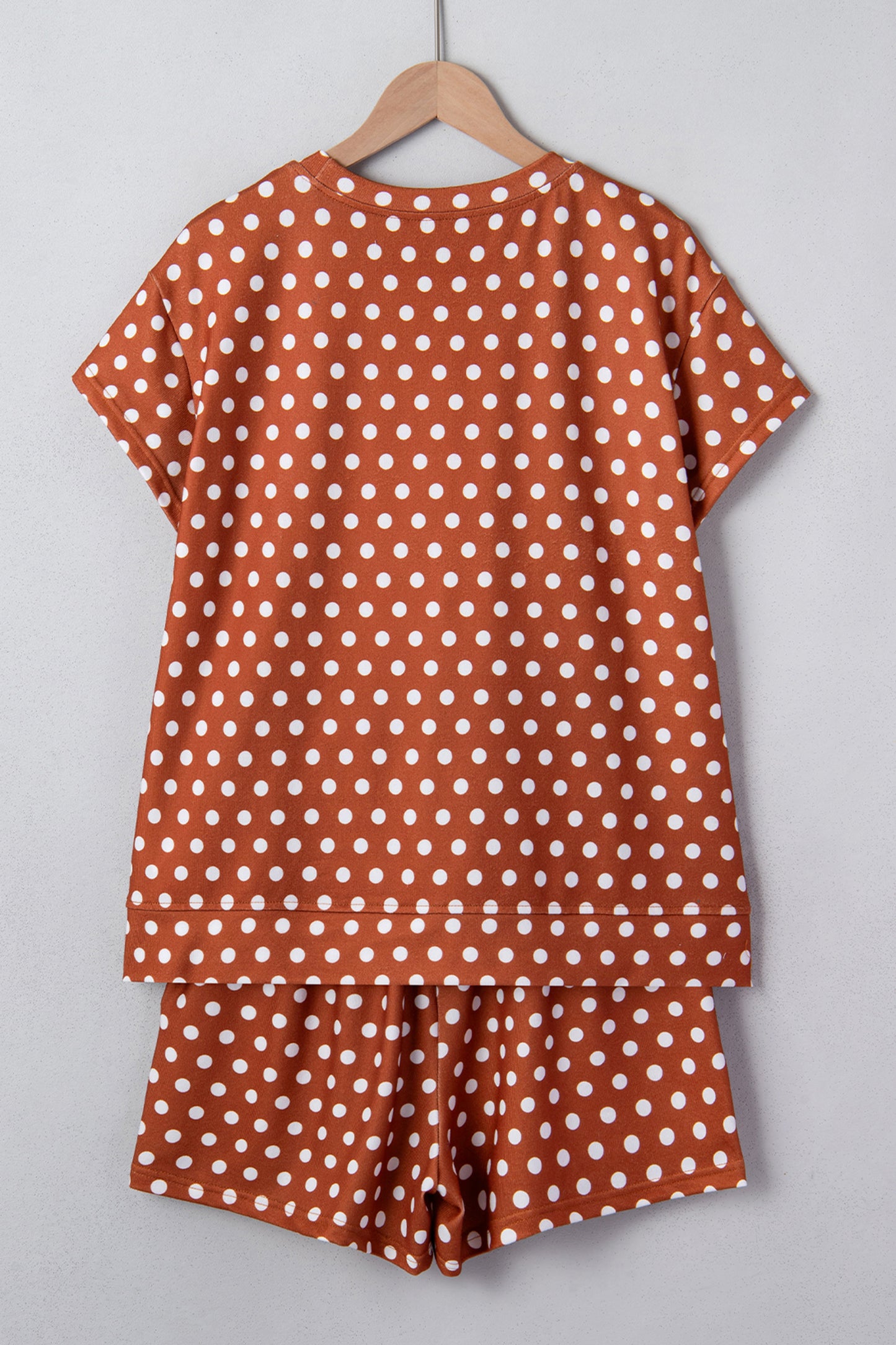 Purple Polka Dot Print Short Set