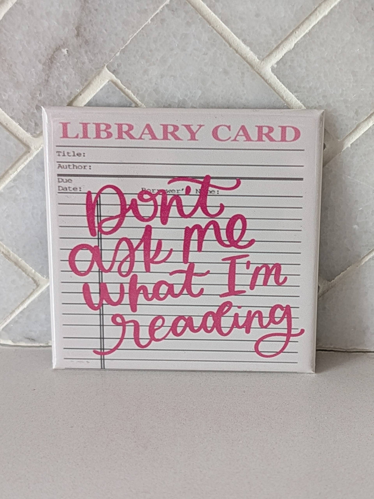 Library Card Book Reader Fridge Locker Magnet
