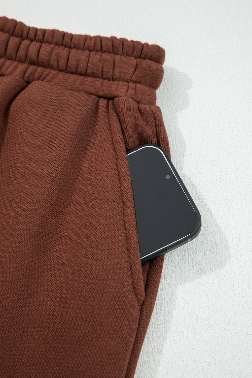 Black Leopard Drawstring Winter Fleece Pants