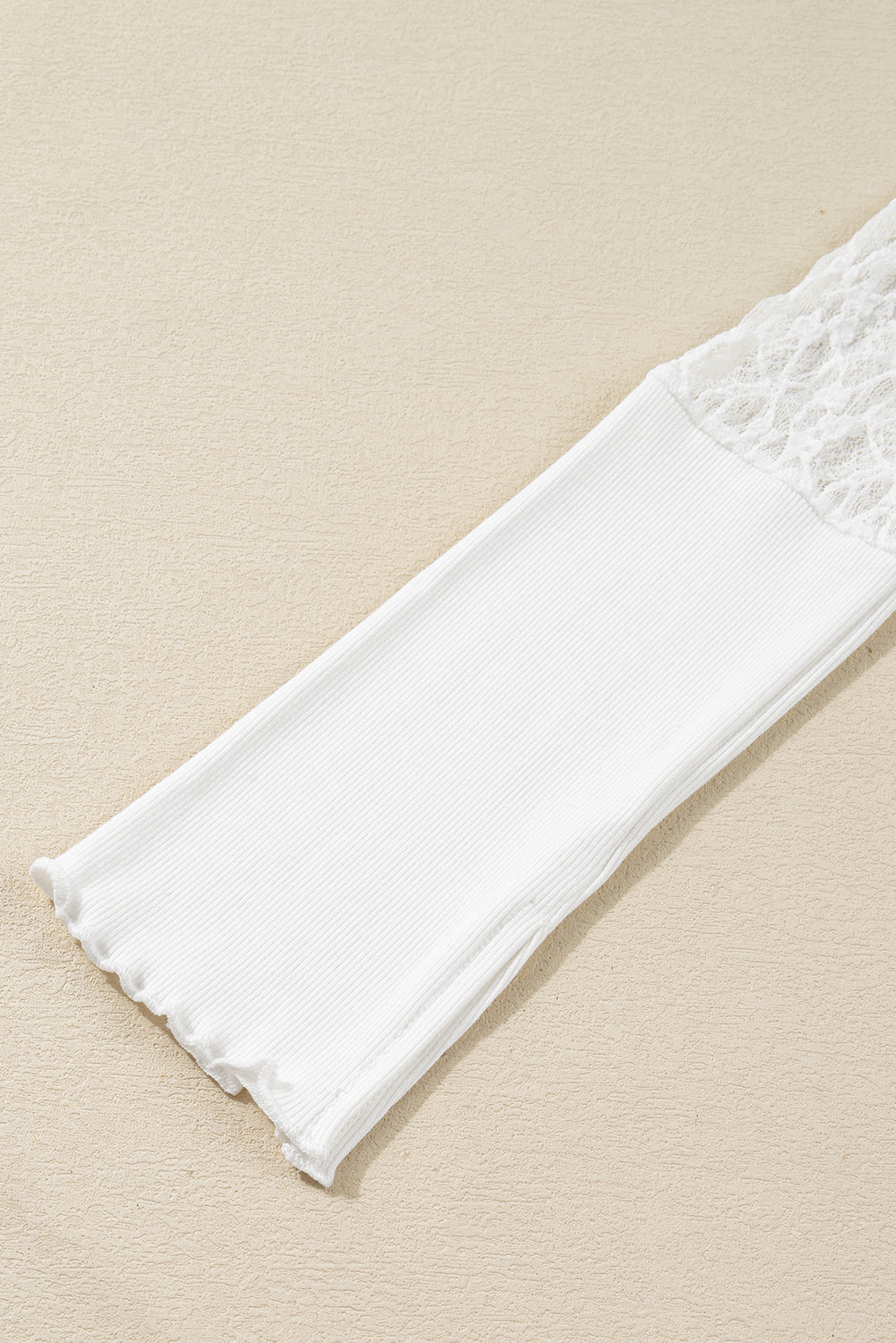 Black Sheer Lace Long Sleeve Slim Henley Top