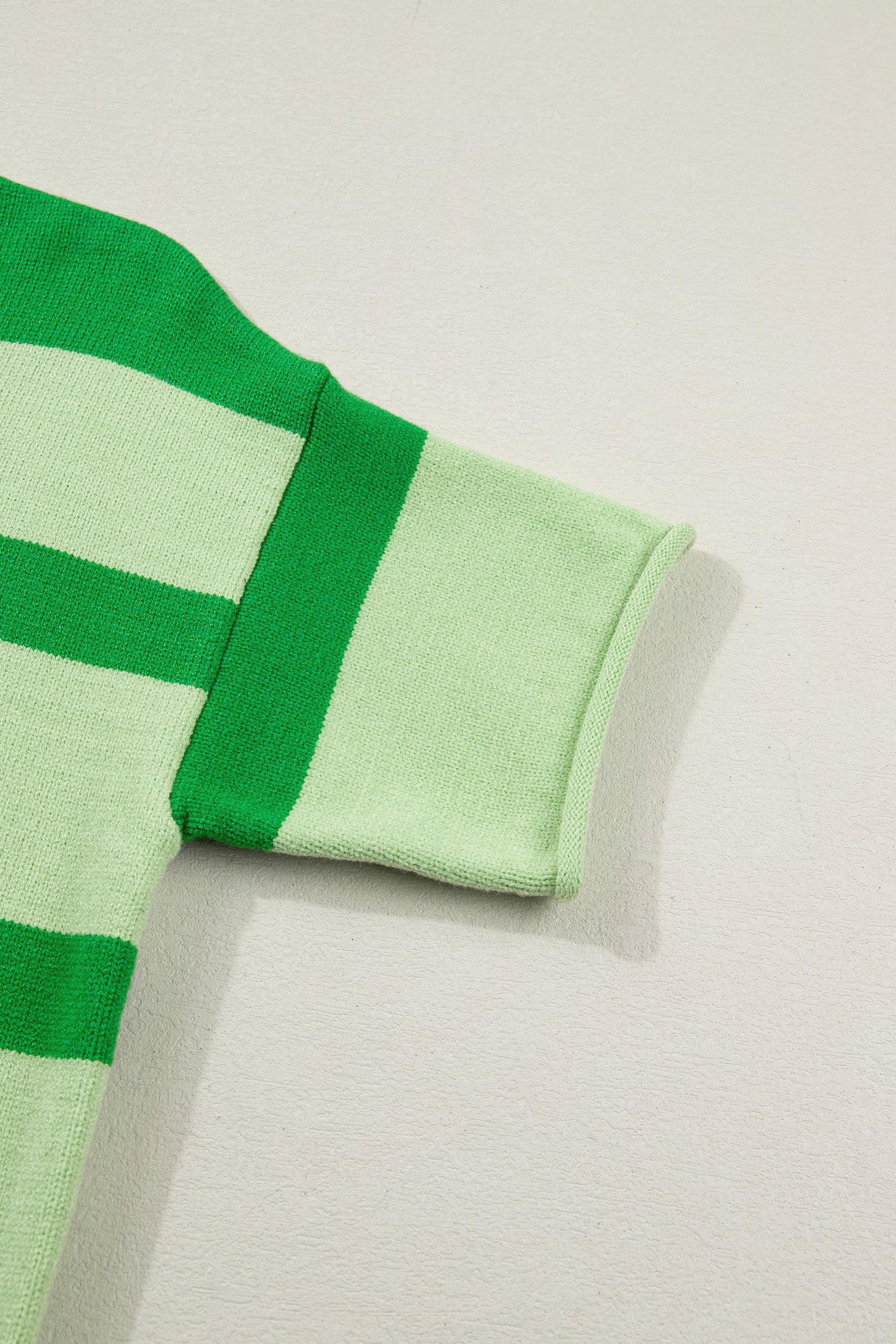 Green Stripe Oh for Lucks Sake St Patricks Day Short Sleeve Sweater