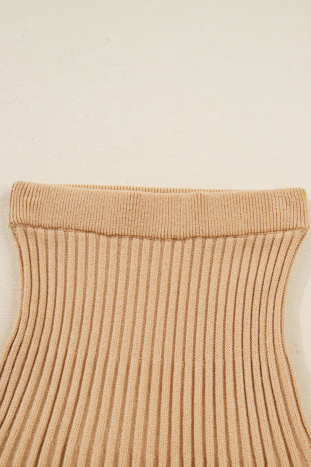 Black High Neck Puff Sleeve Sweater Pleated Mini Skirt 2pcs Knitted Outfit