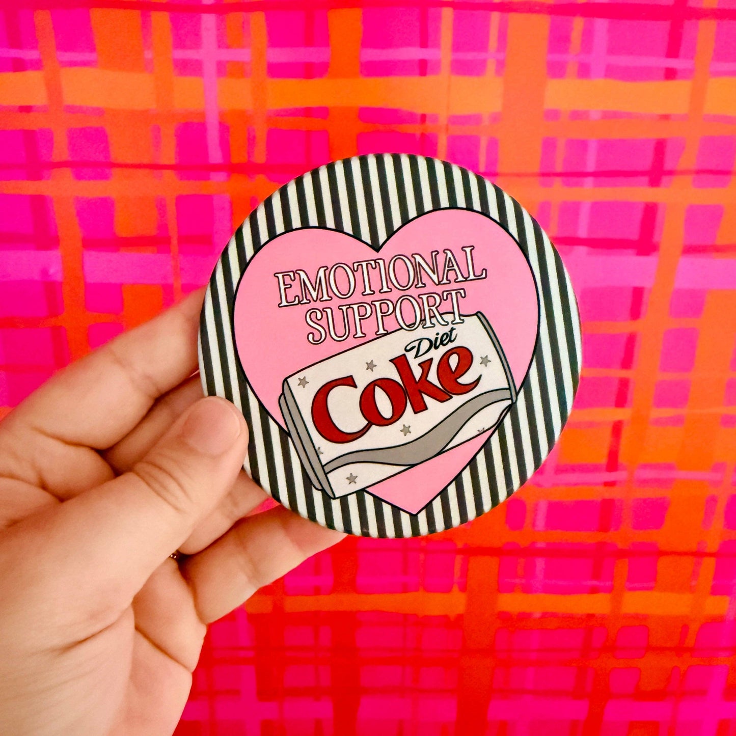 Ceramic Drink Coaster, Emotional Support Diet Coke