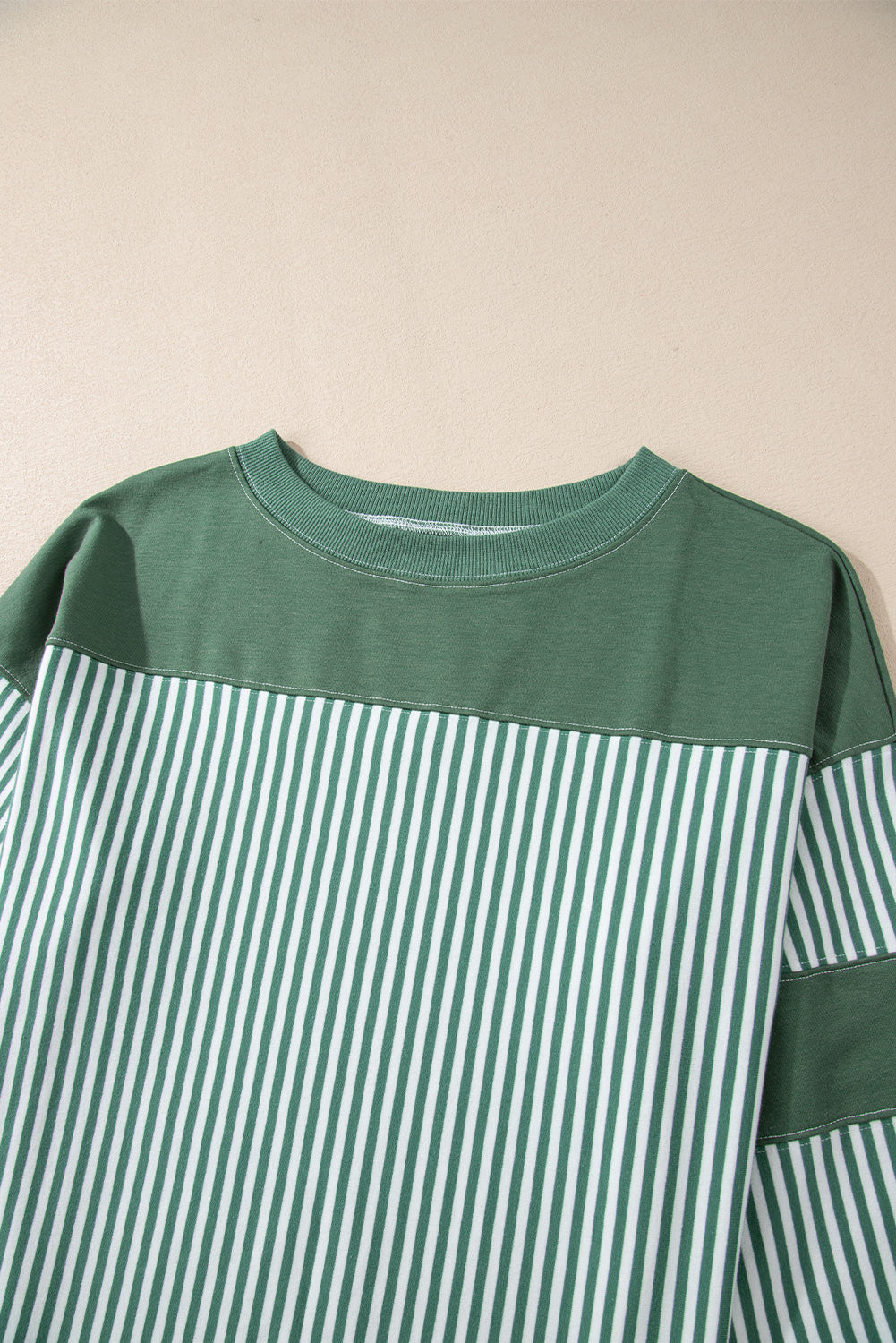 Phalaenopsis Striped Patchwork Oversized Tee