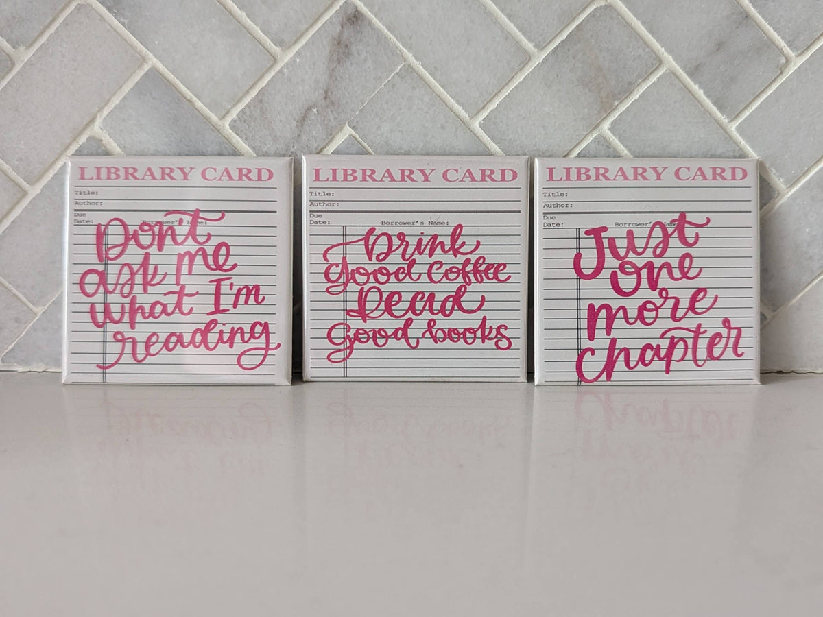 Library Card Book Reader Fridge Locker Magnet