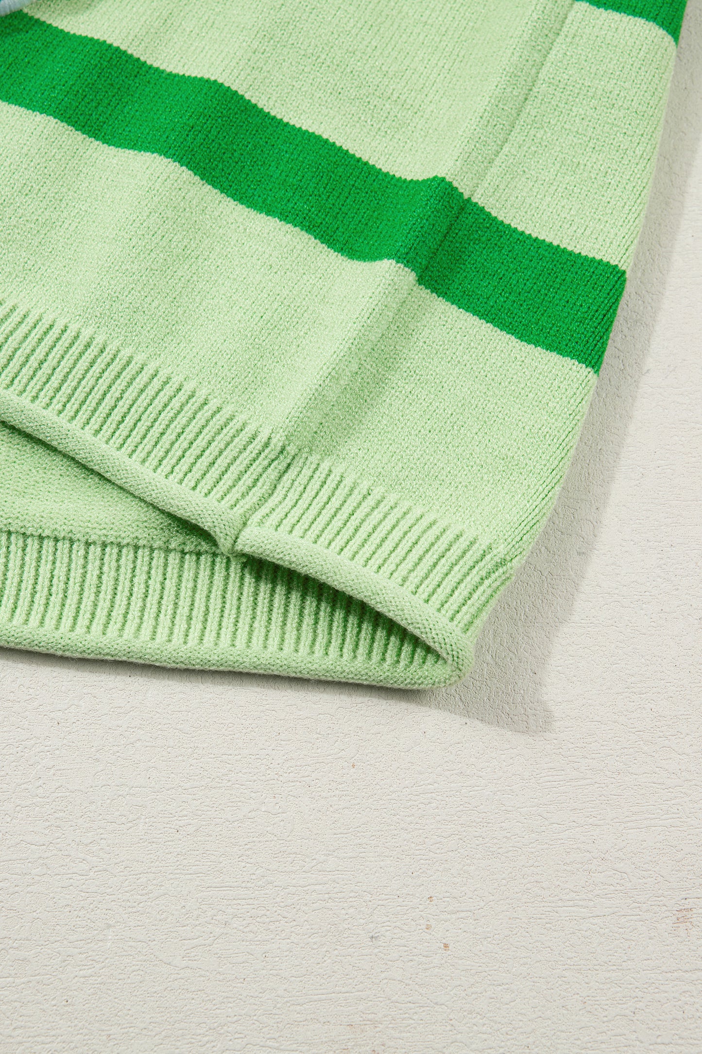 Green Stripe Oh for Lucks Sake St Patricks Day Short Sleeve Sweater