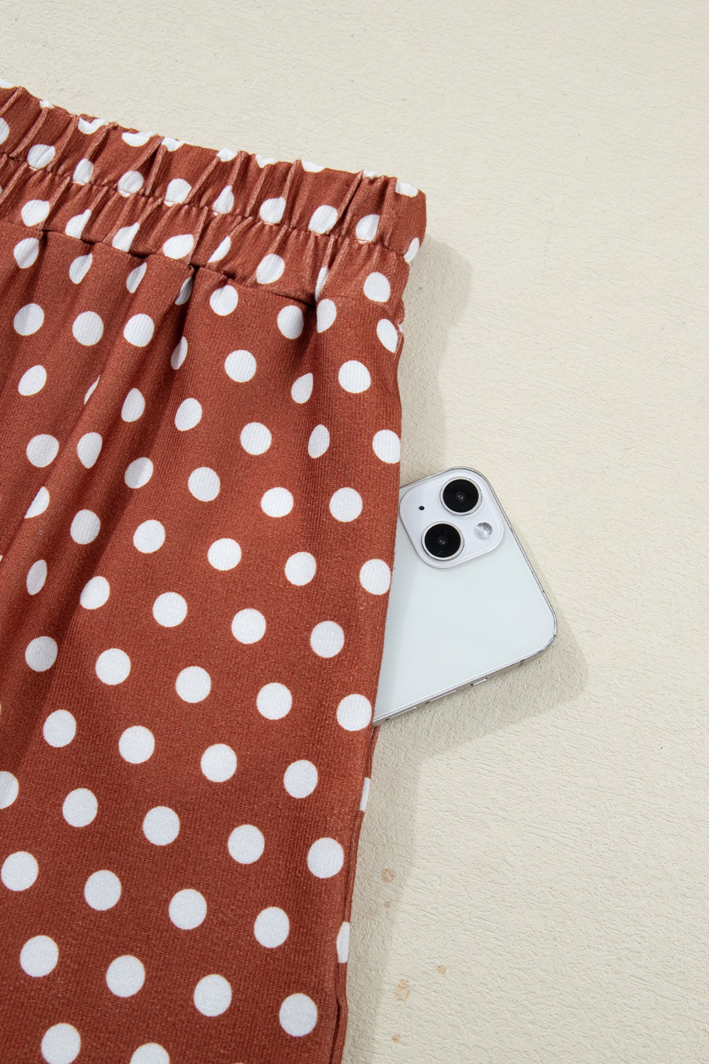 Purple Polka Dot Print Short Set