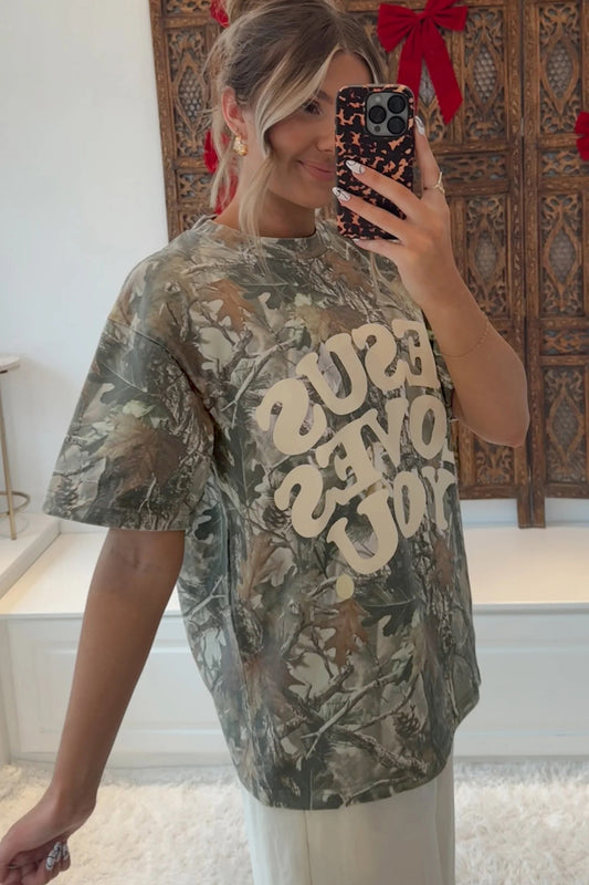 Camo Woodland LOVE LIKE JESUS Casual Tee